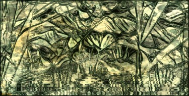 Arts numériques intitulée "Water lily" par Jan Schrijver, Œuvre d'art originale, Peinture numérique