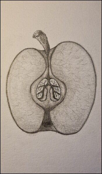 Drawing titled "Breath in" by Jan Schrijver, Original Artwork, Ink