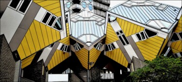 Photographie intitulée "Cube Rotterdam" par Jan Schrijver, Œuvre d'art originale, Photographie numérique