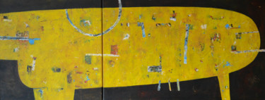 Collagen mit dem Titel "Untitled nr. 9" von Jana Štok, Original-Kunstwerk, Acryl