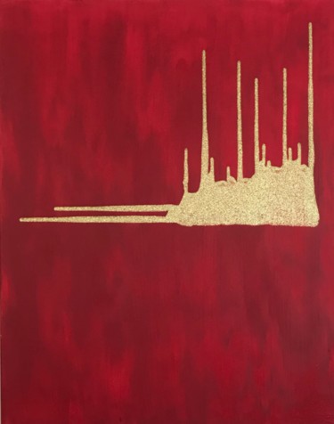 Peinture intitulée "Red" par Jana Kuzmi, Œuvre d'art originale, Acrylique