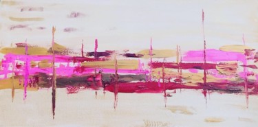 Peinture intitulée "Port au crépuscule" par Jana Kuzmi, Œuvre d'art originale, Acrylique