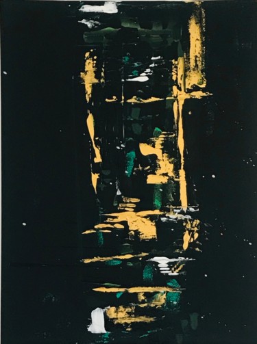 Malerei mit dem Titel "MOAI" von Jana Kuzmi, Original-Kunstwerk, Acryl