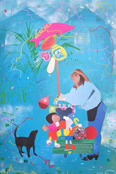 Malerei mit dem Titel "Balloon seller, Mag…" von Jane Appleton, Original-Kunstwerk, Acryl