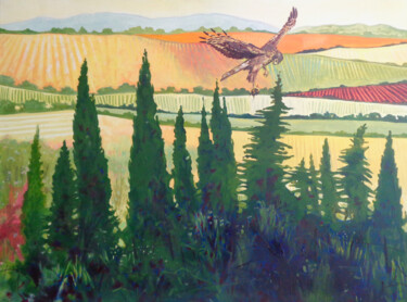 Malerei mit dem Titel "Abbaye Sylva Plana…" von Jane Appleton, Original-Kunstwerk, Öl