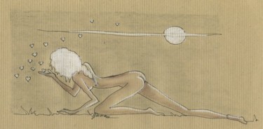 Dessin intitulée "baiser.jpg" par Jane Buchet-Astruc, Œuvre d'art originale