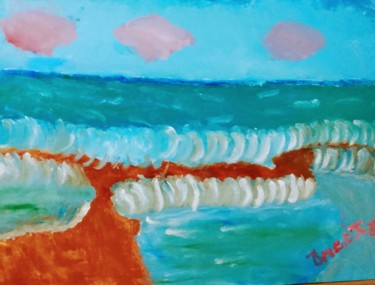 Картина под названием "Marinha 1" - Jane Costa, Подлинное произведение искусства, Масло