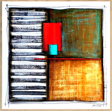 Painting titled "Edicula" by Jane Grieco, Original Artwork, Acrylic Mounted on Wood Stretcher frame