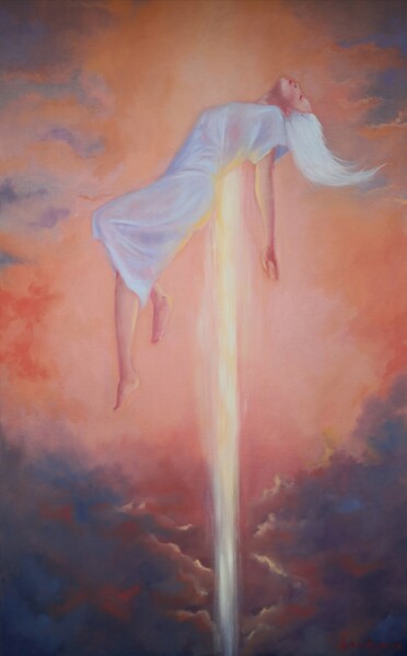 Painting titled "The Power of Thought" by Jane Lantsman, Original Artwork, Oil