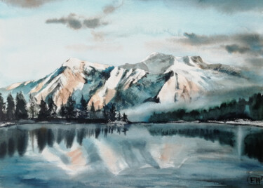Malerei mit dem Titel ""Blue Mountains" or…" von Jane Skuratova, Original-Kunstwerk, Aquarell