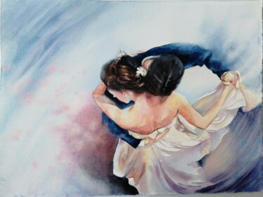 Pintura titulada ""In the dance" orig…" por Jane Skuratova, Obra de arte original, Acuarela