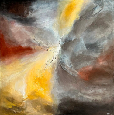 Painting titled "Vortex" by Jane Ti, Original Artwork, Acrylic Mounted on Wood Stretcher frame