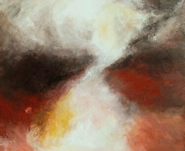Painting titled "Thunderstorm" by Jane Ti, Original Artwork, Acrylic