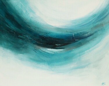 Painting titled "Wave" by Jane Ti, Original Artwork, Acrylic