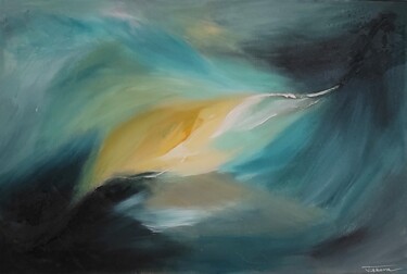 Painting titled "Waves" by Jane Ti, Original Artwork, Acrylic