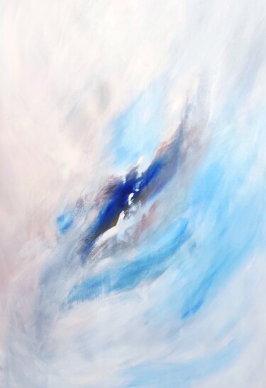 Painting titled "Sea and wave.Origin…" by Jane Ti, Original Artwork, Acrylic