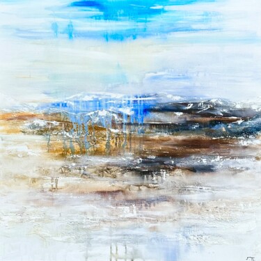 Картина под названием "Abstract mountains,…" - Jane Ti, Подлинное произведение искусства, Акрил Установлен на Деревянная рам…
