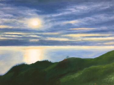 Painting titled "View from Mt. Tam" by Jane Wong, Original Artwork, Oil