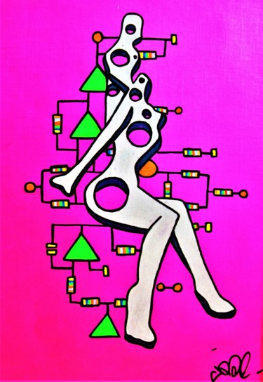 Painting titled "Jane23,Electro-Muta…" by Jane23, Original Artwork, Acrylic