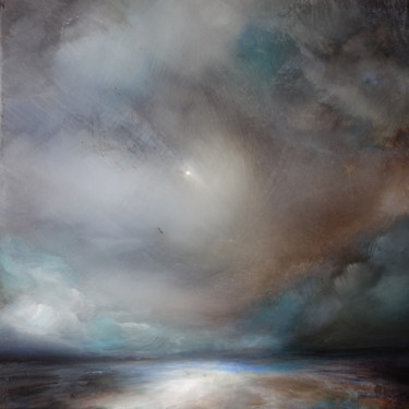 Pittura intitolato "Northern Skies: Ris…" da Jane Elizabeth Cullum, Opera d'arte originale, Acrilico