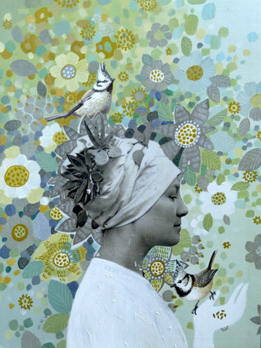 Картина под названием "I'm like a tree" - Margot Raven, Подлинное произведение искусства, Акрил