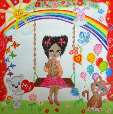Pintura intitulada "Happy birthday" por Kristina Janekova, Obras de arte originais, Acrílico