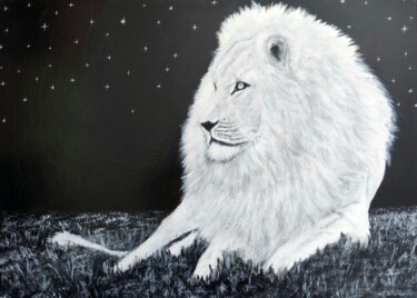 Peinture intitulée "Lion" par Kristina Janekova, Œuvre d'art originale, Acrylique