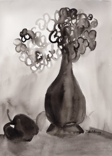 Peinture intitulée "Still Life with Hyd…" par Janel Bragg, Œuvre d'art originale, Encre