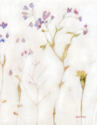 Painting titled "Phlox and Carnation…" by Janel Bragg, Original Artwork, Watercolor