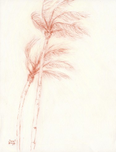Rysunek zatytułowany „Once Upon a Tropica…” autorstwa Janel Bragg, Oryginalna praca, Ołówek