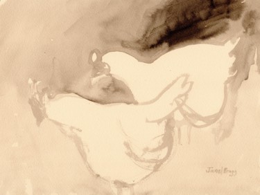 Pintura intitulada "Schuh Farm Chickens" por Janel Bragg, Obras de arte originais, Tinta