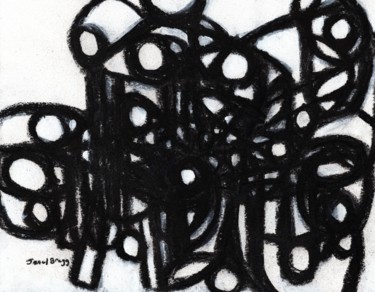 Zeichnungen mit dem Titel "Conveyor Belt" von Janel Bragg, Original-Kunstwerk, Kohle