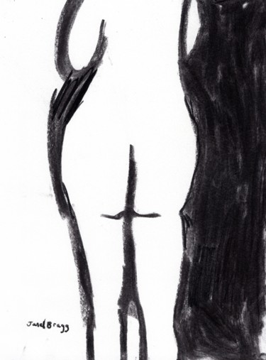 Drawing titled "Figure I" by Janel Bragg, Original Artwork, Charcoal