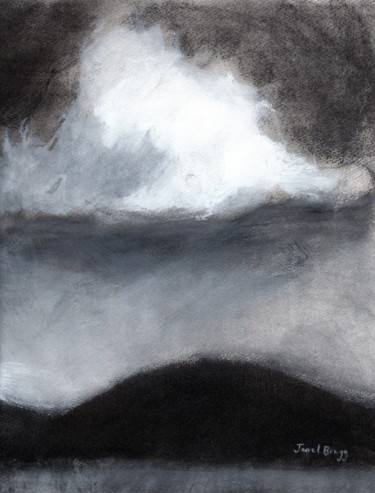 Painting titled "Cloud over Guemes I…" by Janel Bragg, Original Artwork, Charcoal