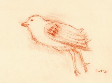 Dibujo titulada "Dead Bird by my Sta…" por Janel Bragg, Obra de arte original, Lápiz