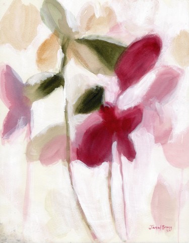 Painting titled "Abstract Botanical…" by Janel Bragg, Original Artwork, Watercolor