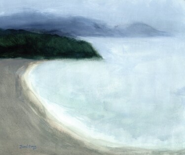 Картина под названием "Coastal Dreaming No…" - Janel Bragg, Подлинное произведение искусства, Акварель