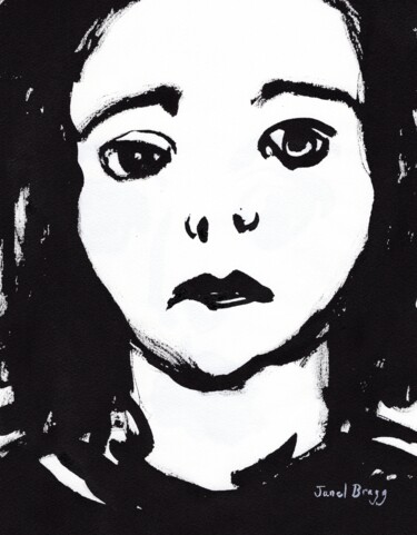 Картина под названием "Self Portrait as if…" - Janel Bragg, Подлинное произведение искусства, Чернила
