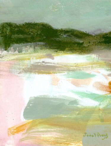 "Landscape with Gree…" başlıklı Tablo Janel Bragg tarafından, Orijinal sanat, Pastel