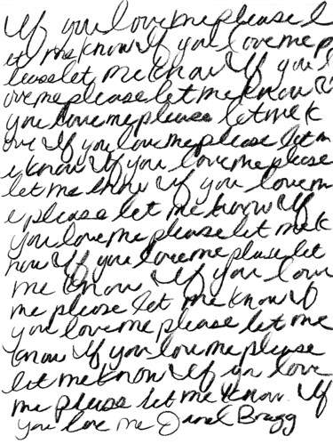 Картина под названием "If You Love Me Plea…" - Janel Bragg, Подлинное произведение искусства, Древесный уголь