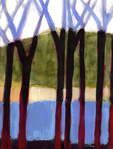 Картина под названием "Holiday Hideaway in…" - Janel Bragg, Подлинное произведение искусства, Акварель