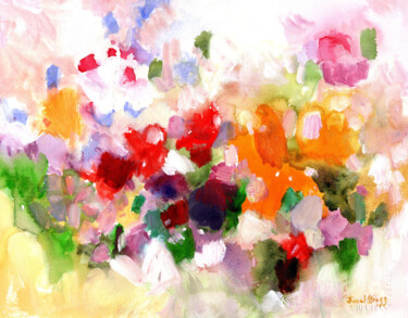 Картина под названием "Garden of Promises" - Janel Bragg, Подлинное произведение искусства, Акварель