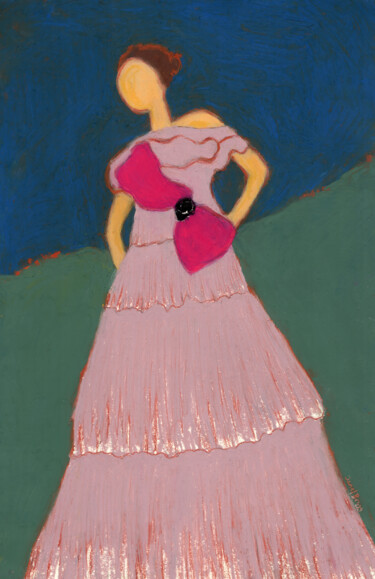Картина под названием "On a Night Like Thi…" - Janel Bragg, Подлинное произведение искусства, Пастель