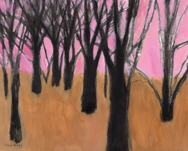 Malarstwo zatytułowany „Landscape with Blac…” autorstwa Janel Bragg, Oryginalna praca, Akwarela