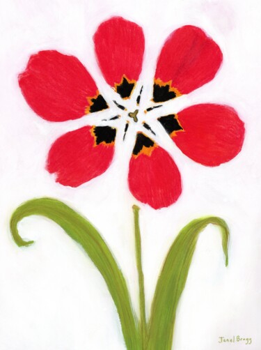 Schilderij getiteld "Tulip Me Not" door Janel Bragg, Origineel Kunstwerk, Aquarel