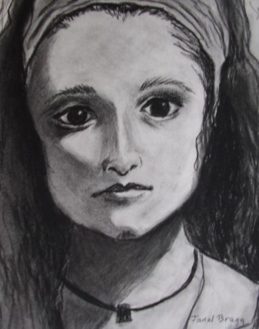Malerei mit dem Titel "Young Girl" von Janel Bragg, Original-Kunstwerk