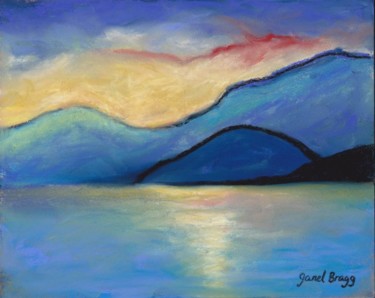 Pintura titulada "San Juan Island Twi…" por Janel Bragg, Obra de arte original