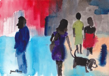 Pittura intitolato "Pedestrians" da Janel Bragg, Opera d'arte originale