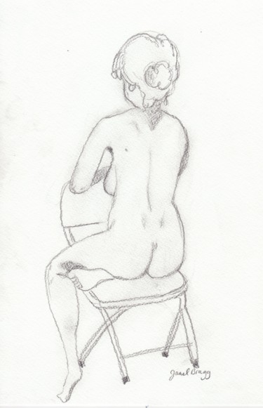 Dibujo titulada "Figure Drawing Clas…" por Janel Bragg, Obra de arte original, Lápiz