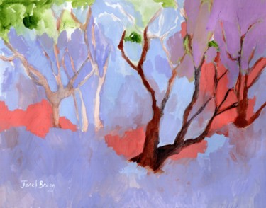 Peinture intitulée "Madrona Trees at th…" par Janel Bragg, Œuvre d'art originale, Autre